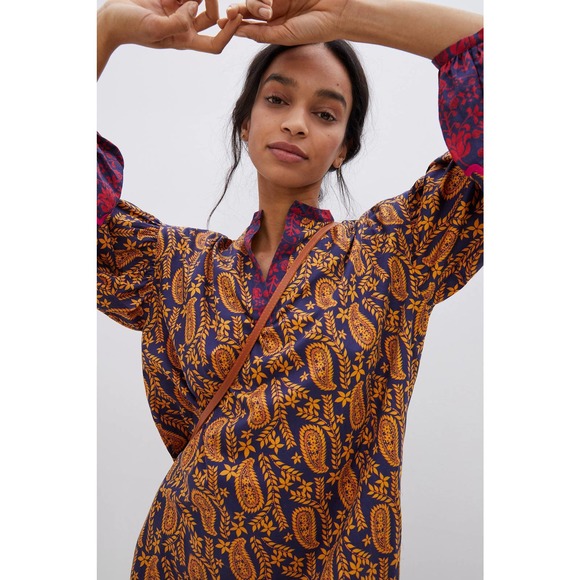 New Anthropologie Sachin & Babi Celestine Tunic Dress $168 PLUS 1X Blue - Picture 5 of 9